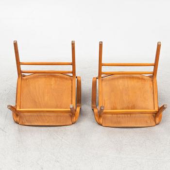Peter Hvidt & Orla Mølgaard Nielsen, karmstolar, ett par, "Ax Chair", Fritz Hansen, Danmark, 1950-/60-tal.