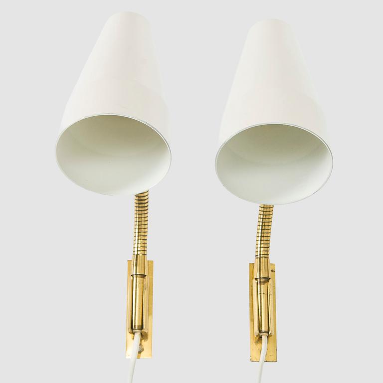 Lisa Johansson-Pape, a pair of 1960's '50-056/2, wall lights for Stockmann Orno.