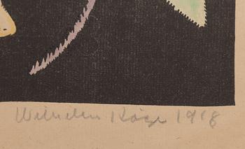 Wilhelm Kåge, a  set of two linocuts, signed and dated 1915-18.