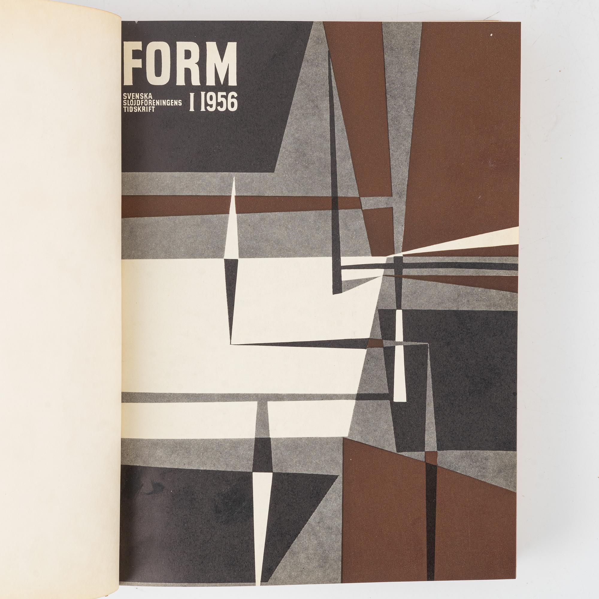 Svenska Slöjdföreningens Tidskrift, 9 band, 1955-1963.