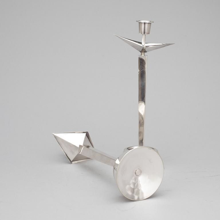 LJUSSTAKAR, 2 st, silver, Finland, 1960-tal.