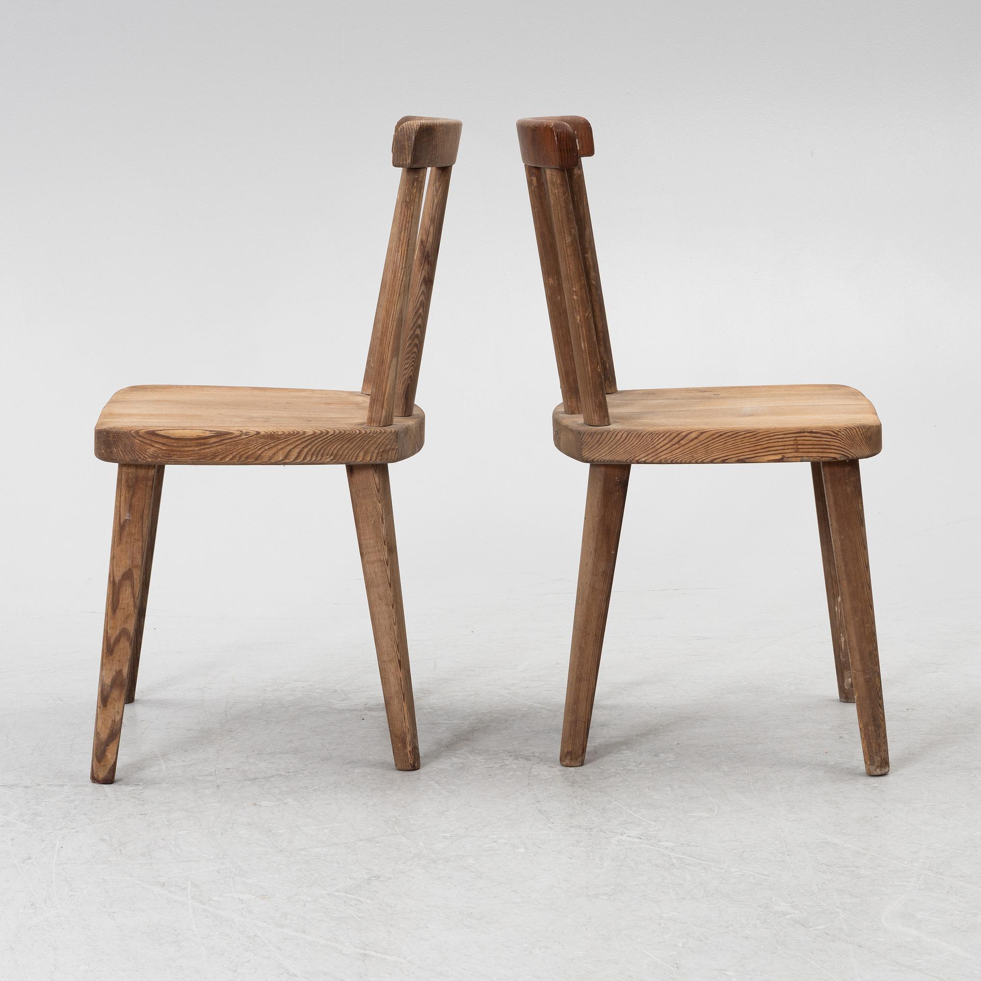 Axel Einar Hjorth, stolar, fyra stycken, "Utö", Nordiska Kompaniet, 1930-tal.