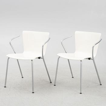 Vico Magistretti, a set of seven 'Vico Duo' chairs, Fritz Hansen, Denmark, dated 2000.