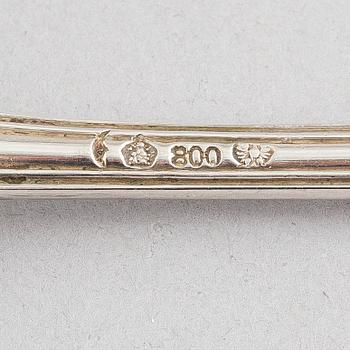 Bestickuppsättning, 10 delar, silver 800/1000, Bruckmann & Söhne, Tyskland, 1900-talets början.