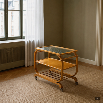 A serving trolley, Sweden, 1930's.