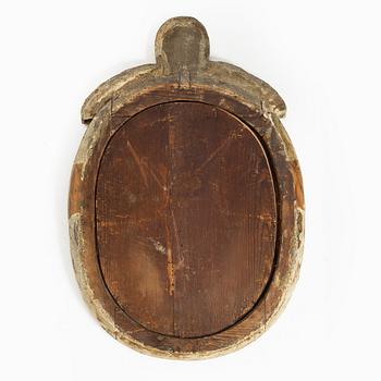 A Gustavian mirror, late 18th century.