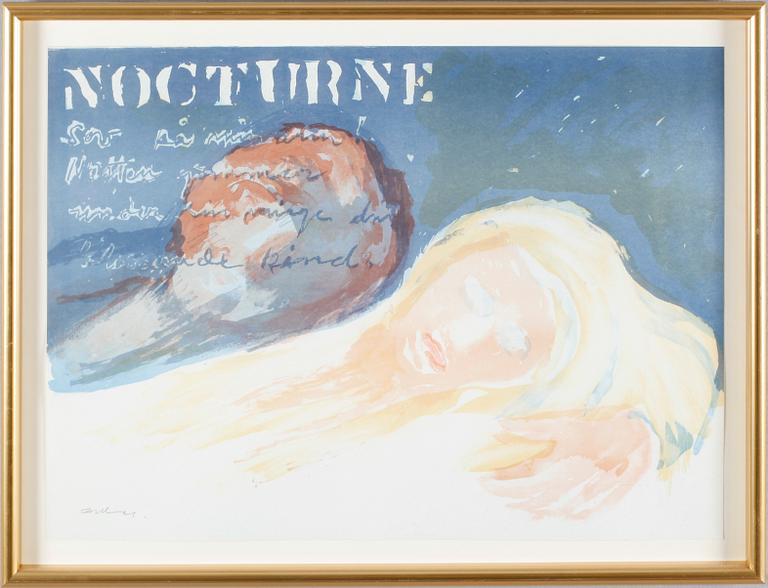 GÖSTA WERNER, 3 st, färglitografier, signerade.