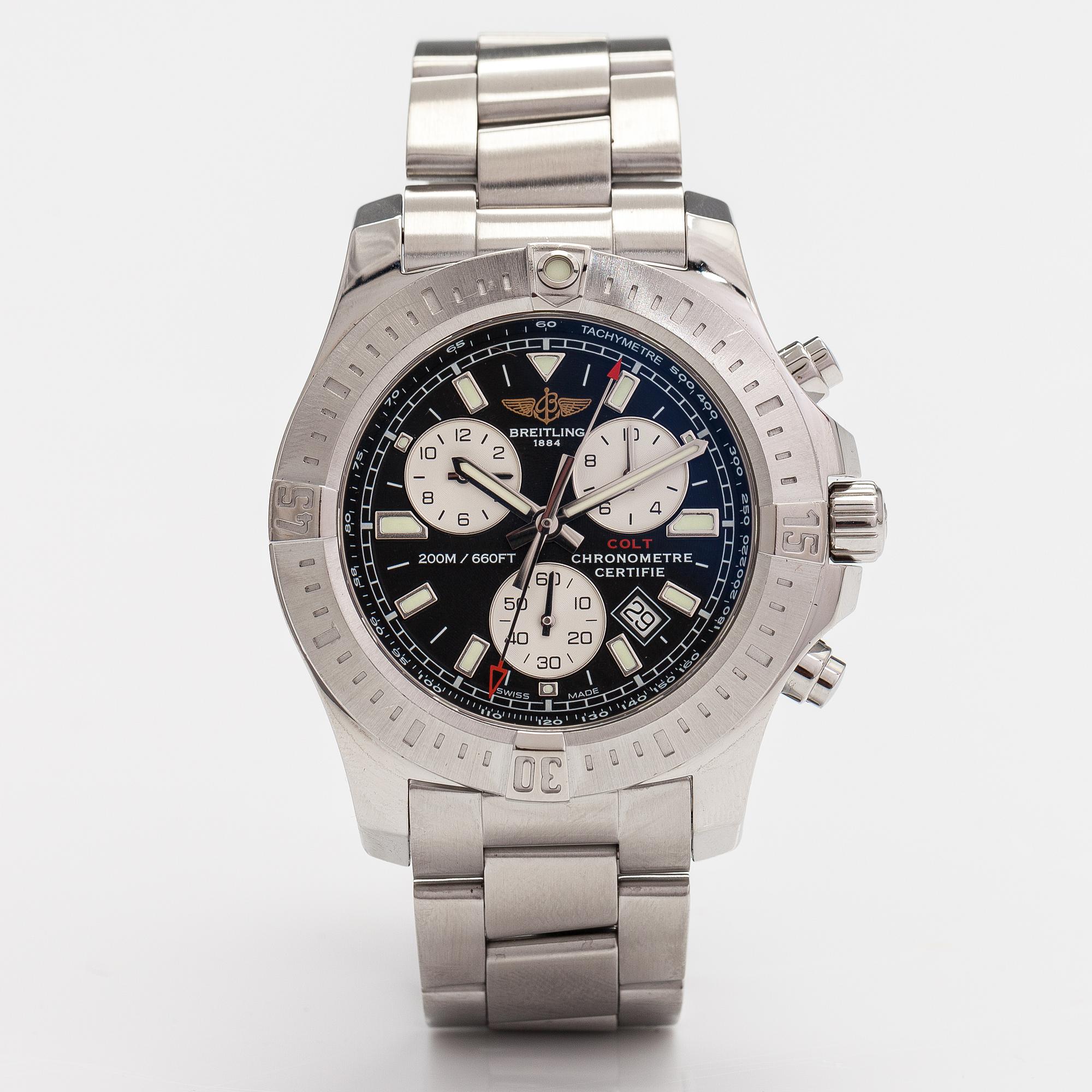 BREITLING, Colt, Chronometer, armbandsur 44 mm.