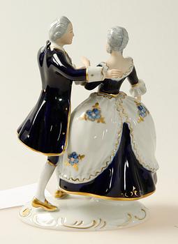 FIGURIN, porslin, Royal Dux, 1900-talets andra hälft.