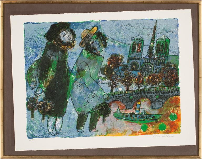 THEO TOBIASSE, färglitografi, sign, numr 105/175.