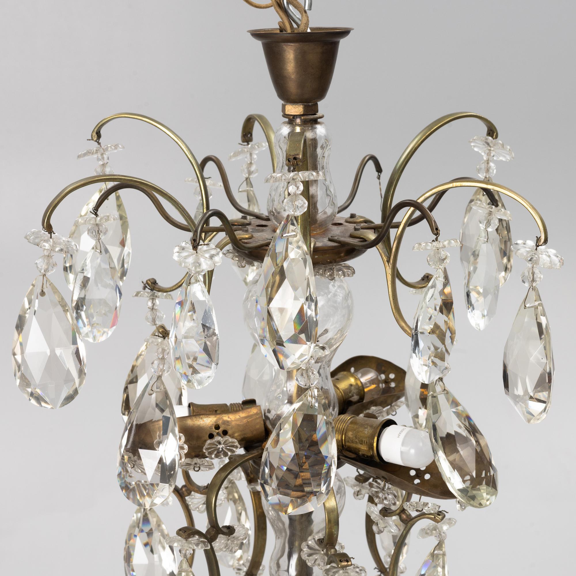 Chandelier, Rococo style, 20th century.