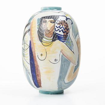 Carl-Harry Stålhane, a stoneware vase, Rörstrand 1945.