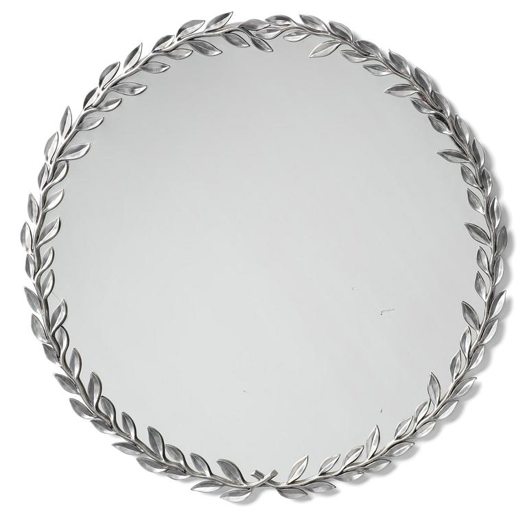 Estrid Ericson, a pewter framed mirror, model "A 2492", Svenskt Tenn, Stockholm, 1957.