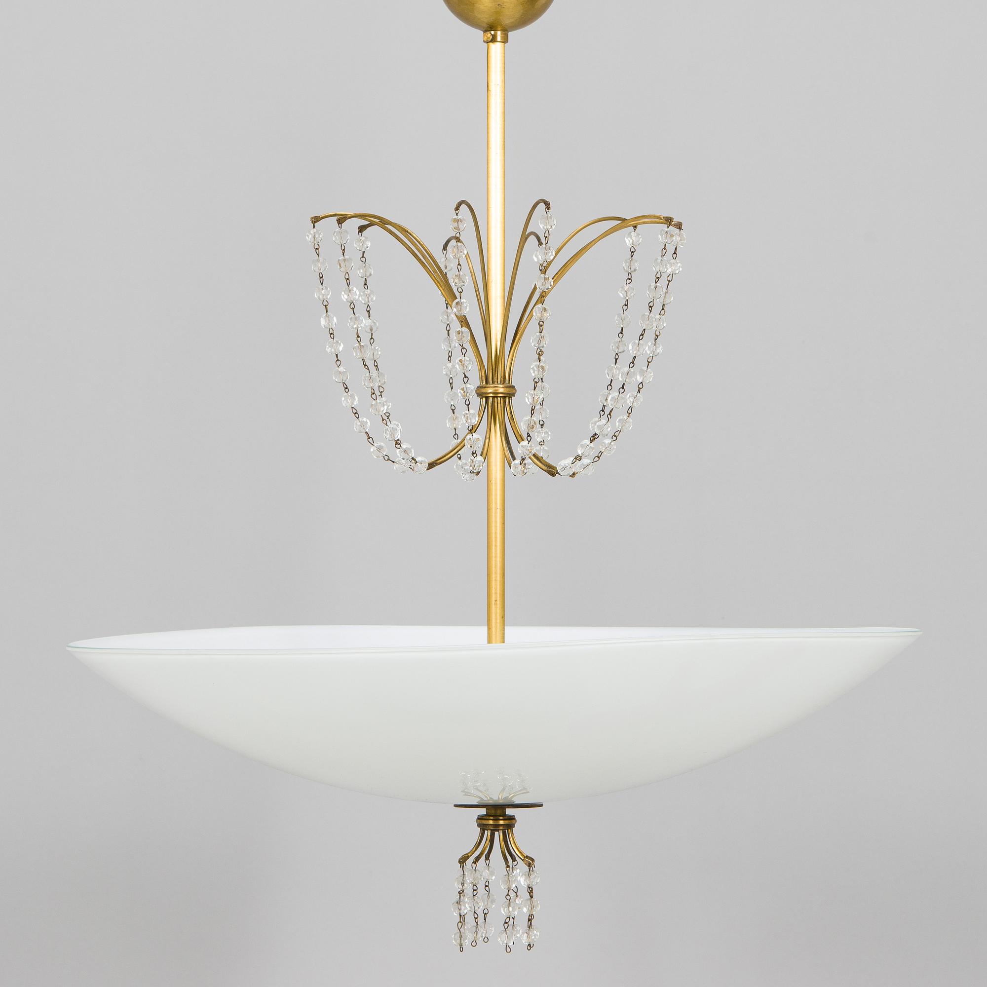 Lisa Johansson-Pape, taklampa, modell 1068, Stockmann Orno, 1940-tal.