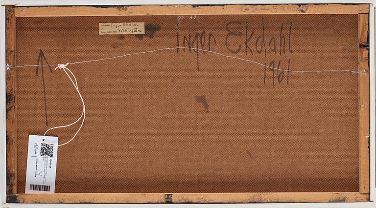 INGER EKDAHL, olja på pannå, signerad och daterad 1961 a tergo.