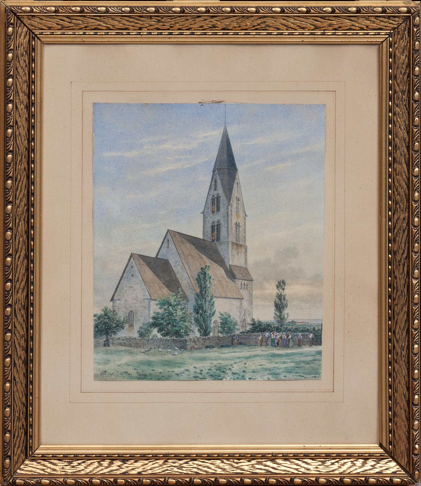 JOHAN KAHL, akvarell, signerad och daterad 1885.