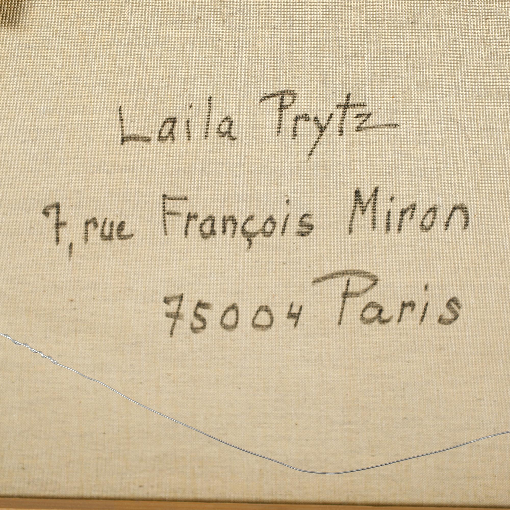 LAILA PRYTZ, olja på duk, signerad a tergo, Paris.