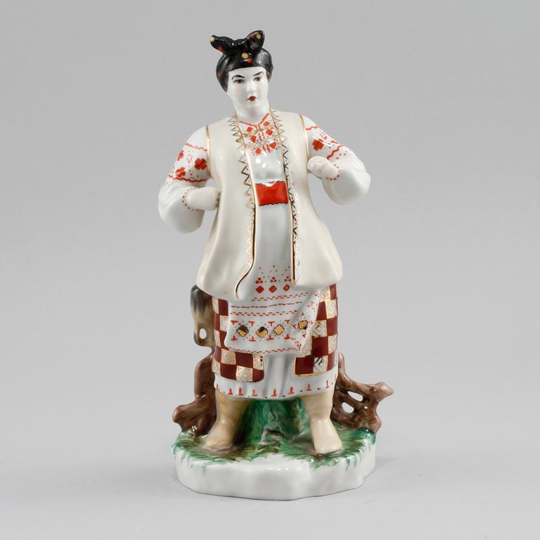 FIGURIN, porslin, Kiev, Sovjetunionen, 1900-talets andra hälft.