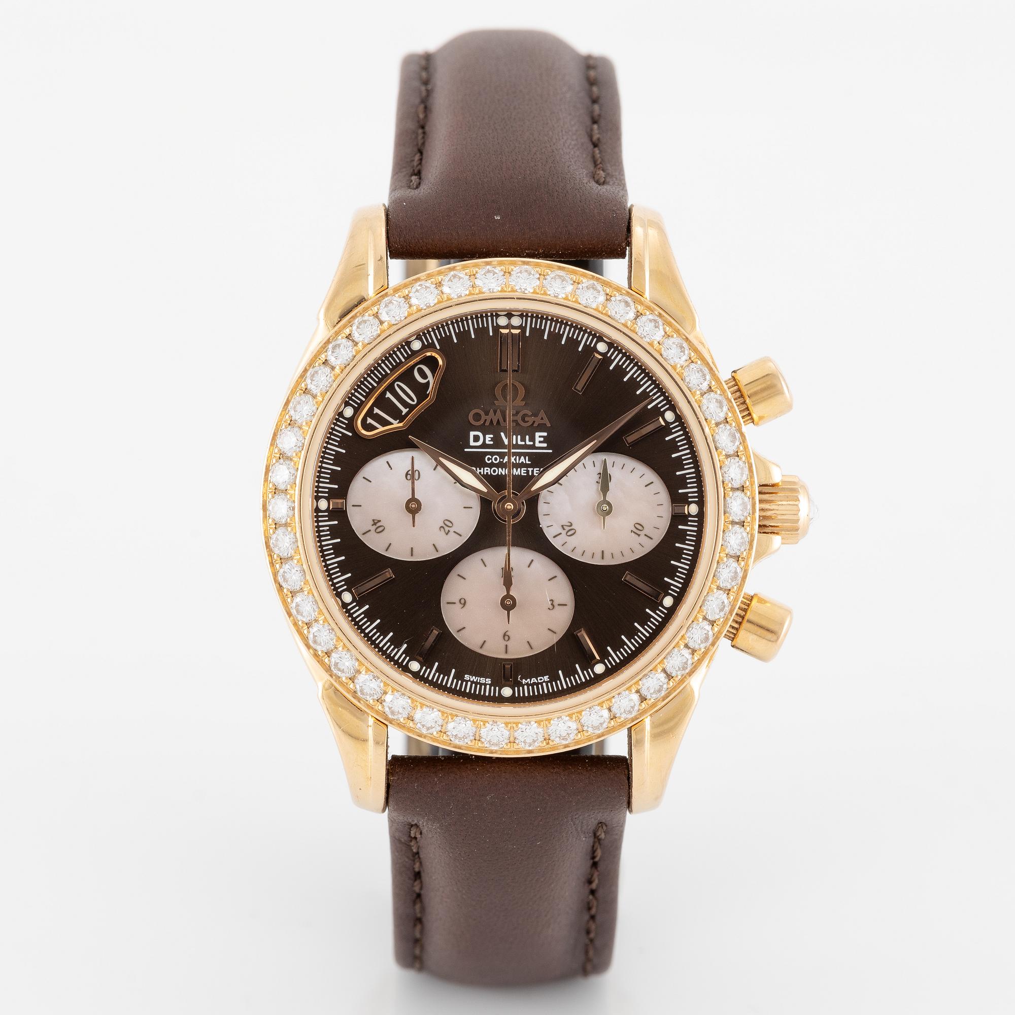 Omega, De Ville, Co-Axial, chronograph, wristwatch, 35 mm.