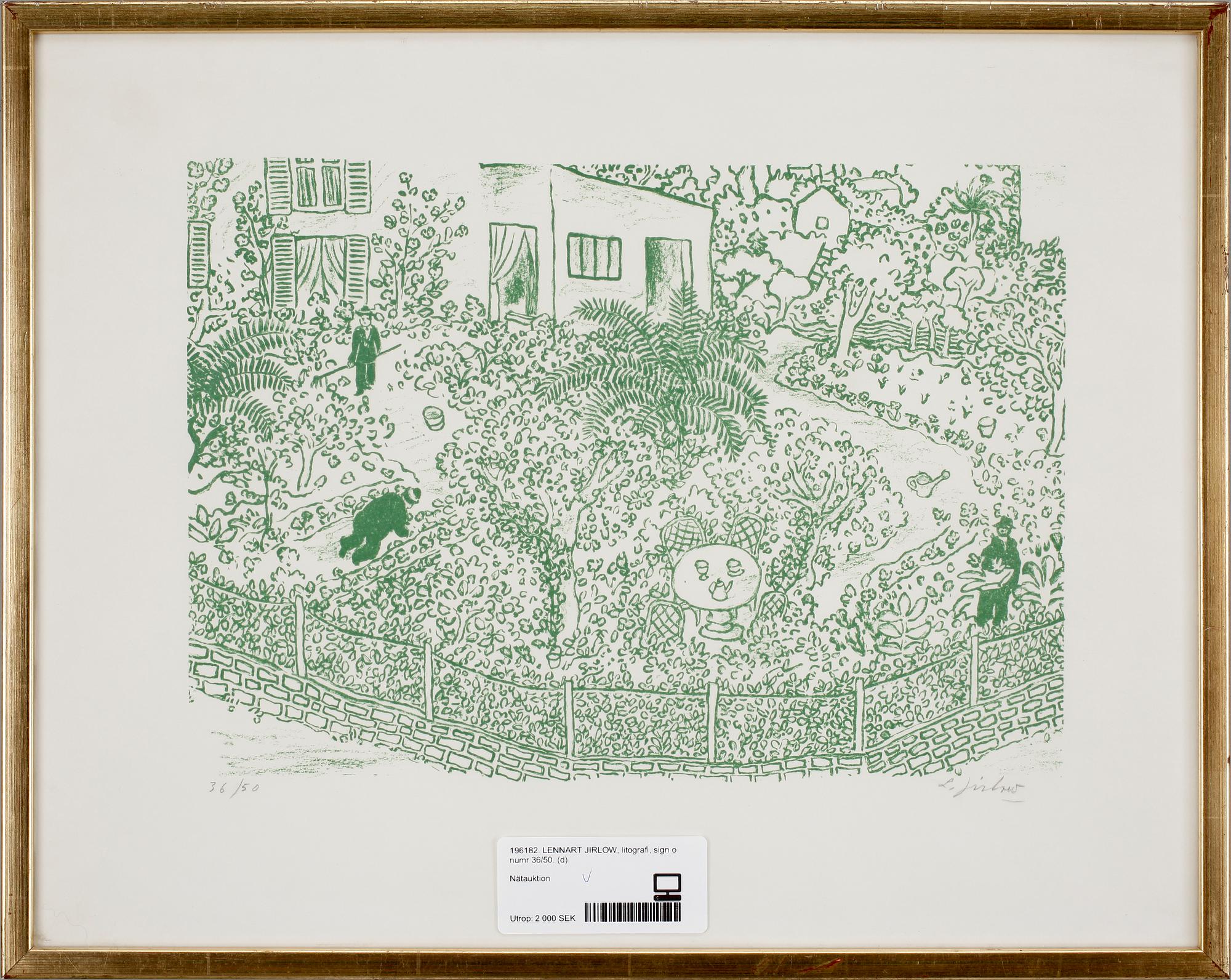 LENNART JIRLOW, litografi, sign o numr 36/50.