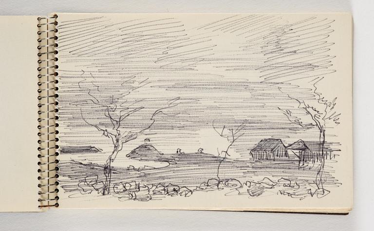 Lotte Laserstein, 10 små skissblock med teckningar.