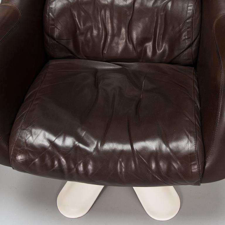 Yrjö Kukkapuro, a late 1960s '418N' armchair and '812J' ottoman for Haimi.