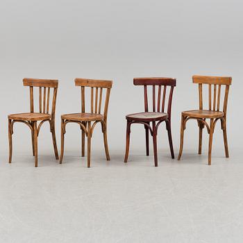 a set of four chairs, early 20th century.