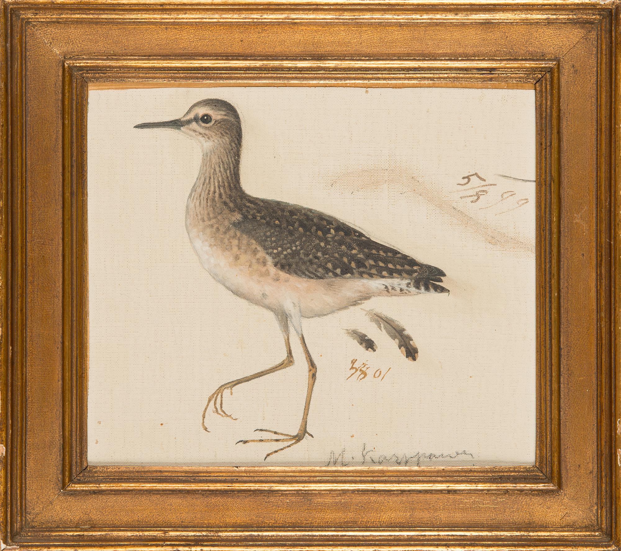 Matti Karppanen, olja på pannå, signerad.