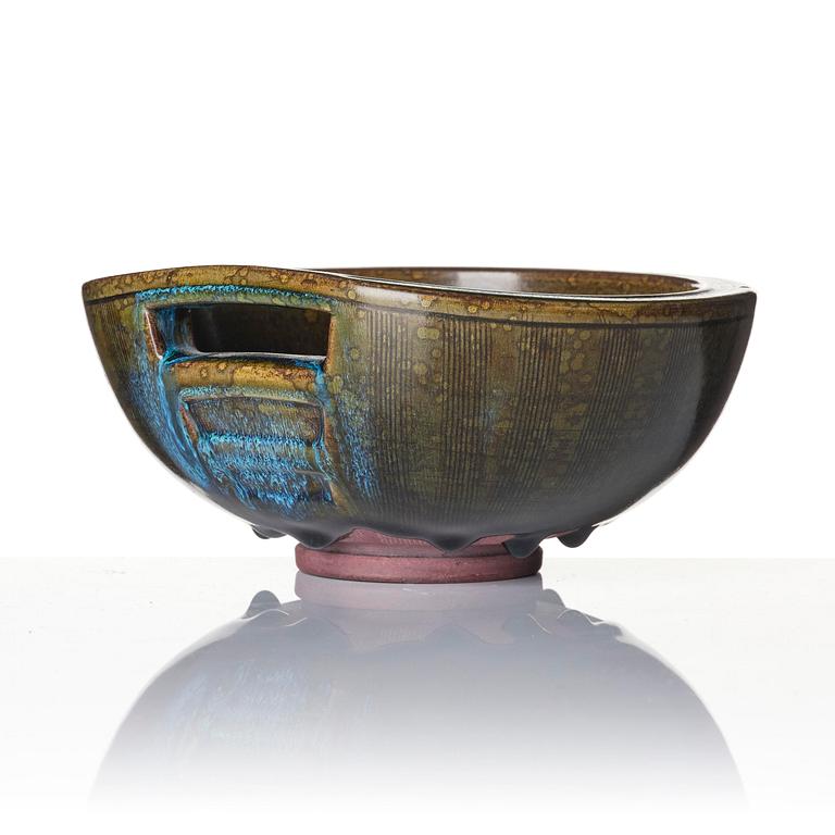 Wilhelm Kåge, skål, "Farsta", stengods, Gustavbergs Studio 1952.