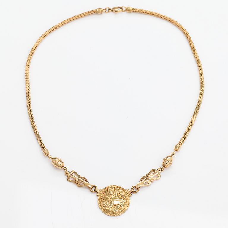 Kalevala Koru, An 18K gold necklace "Sun lion". Helsinki 2005.