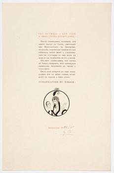 George Barbier, mapp med originalteckning och planscher, "Modes et Manières d'Aujourd'Hui (3e Année)", Frankrike, 1914.