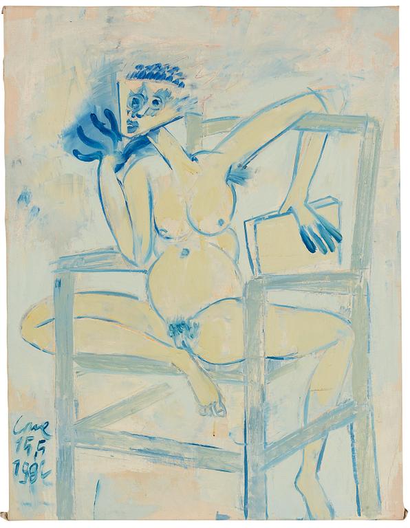 Louis Cane, "Femme dans une chaise".