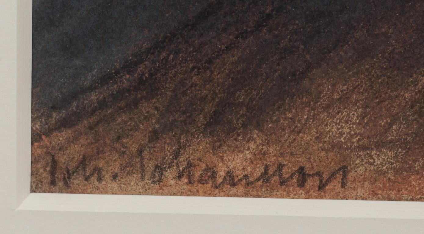 JOHAN JOHANSSON, pastell, signerad.