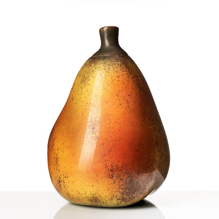 Hans Hedberg, a faience sculpture of a large pear, Biot, France.