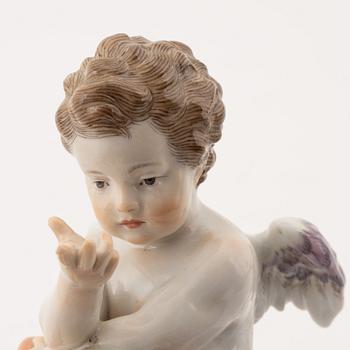 A Meissen porcelain figurine of Cupid, late 19th Century,