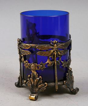 GLASHÅLLARE, silver och glas, Vladimirov, St Petersburg, Ryssland. 1800-talets slut.