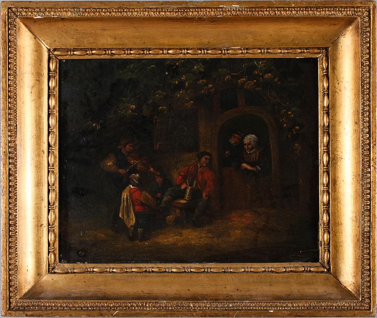 DAVID TENIERS, efter, olja på pannå, 1800-tal.