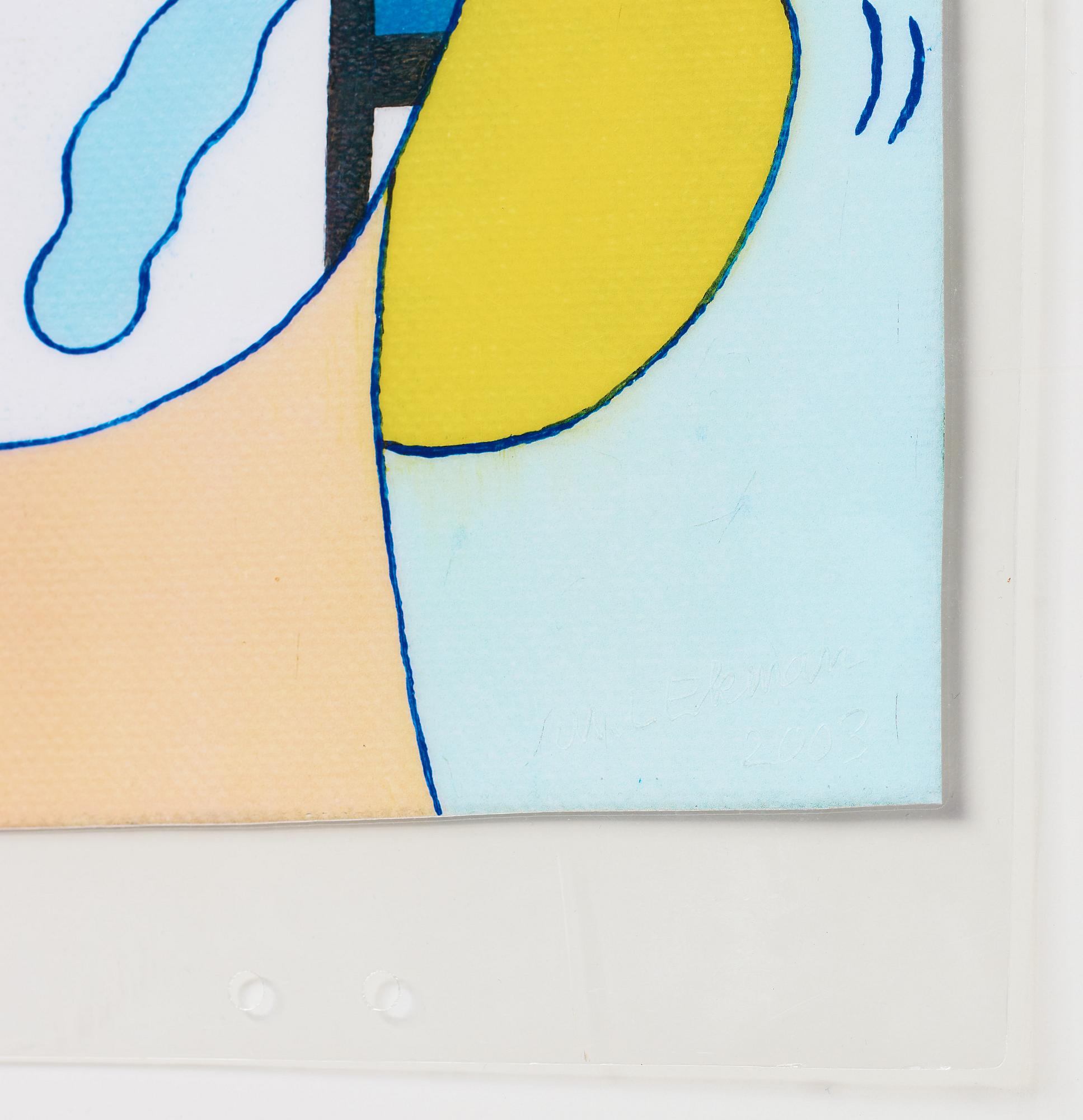 MARIE-LOUISE EKMAN, laminated inkjet print/multipel, signed M.L Ekman, dated 2003 and numbered 4/4.