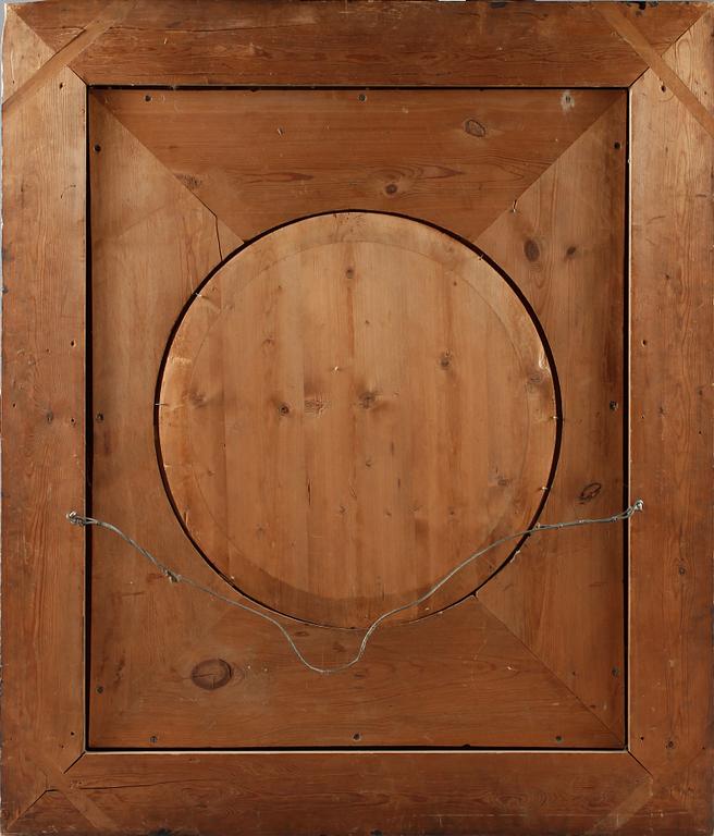 RAM SAMT AKVARELLERAT TRYCK, 1800-talets andra hälft.