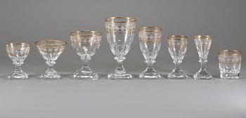 GLASSERVIS, 66 delar, "Odelberg Junior", Kosta, 1900-talets andra hälft.