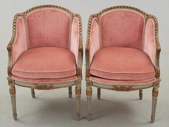 BERGERER, ett par, Louis XVI-stil, 1900-tal-talets första hälft.