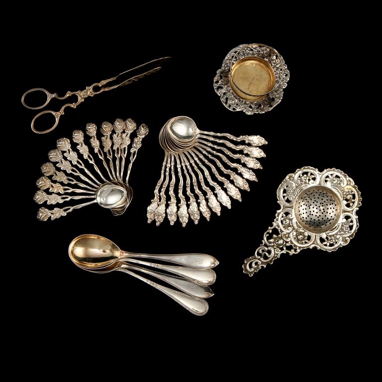 PARTI SILVER, 31 delar, Sverige, 1900-talets första hälft, vikt 420 g.