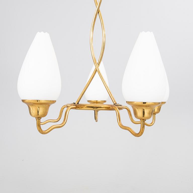 A 1940/50s ASEA brass ceiling pendant.
