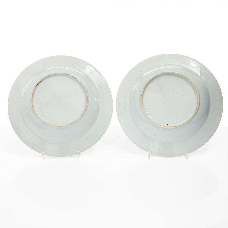 Seven plates, China, Qing Dynasty, Qianlong, 1736-95.