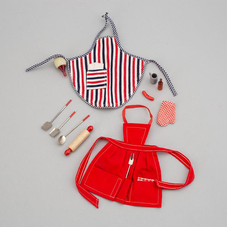 A set of four 1960's Mattel Barbie dolls with accessories.