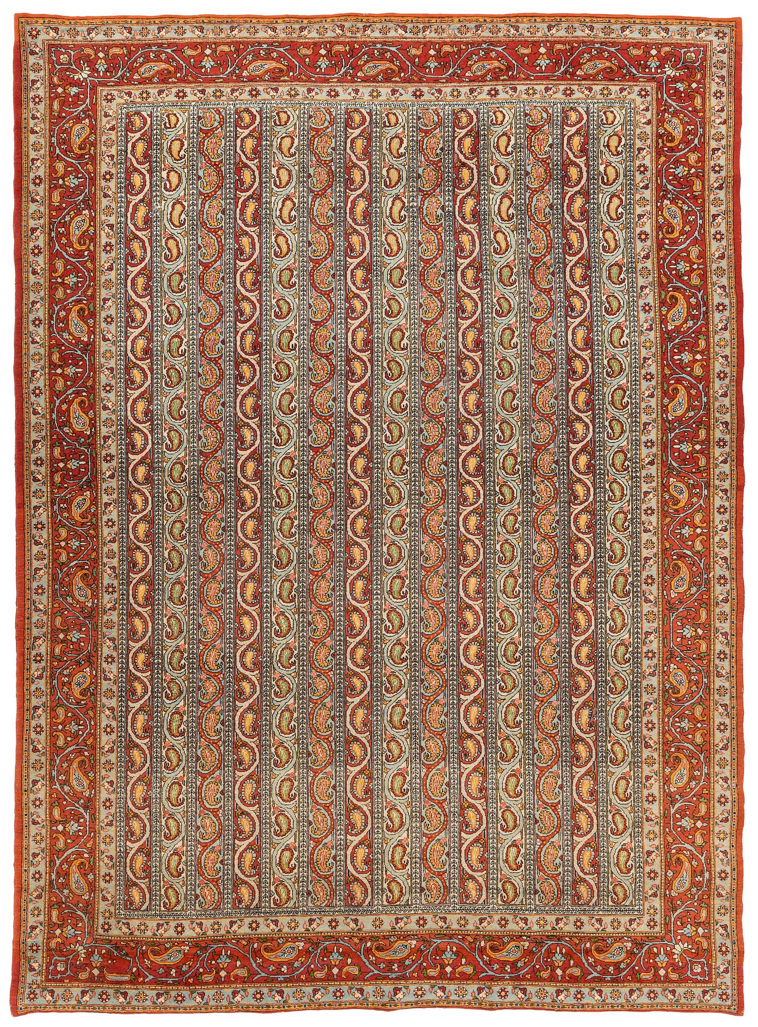 A carpet, semi-antique, Qum, ca 318 x 233 cm.