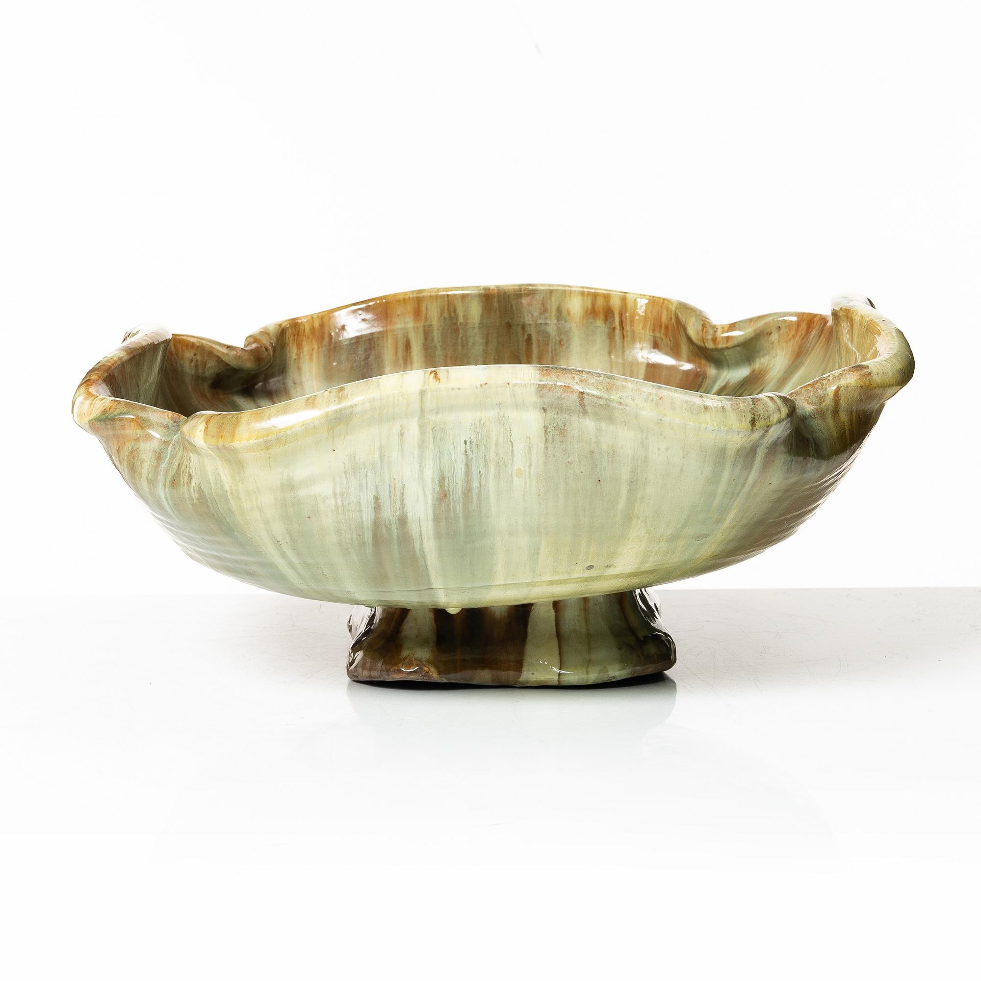 Allan Ebeling, a glazed ceramic bowl, Torshälla 1930s.