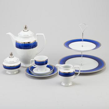 A set of 93 p, tableware. "Christineholm" or "Marianne Royal Blue", Millennium, design Sigvard Bernadotte, 21th century.