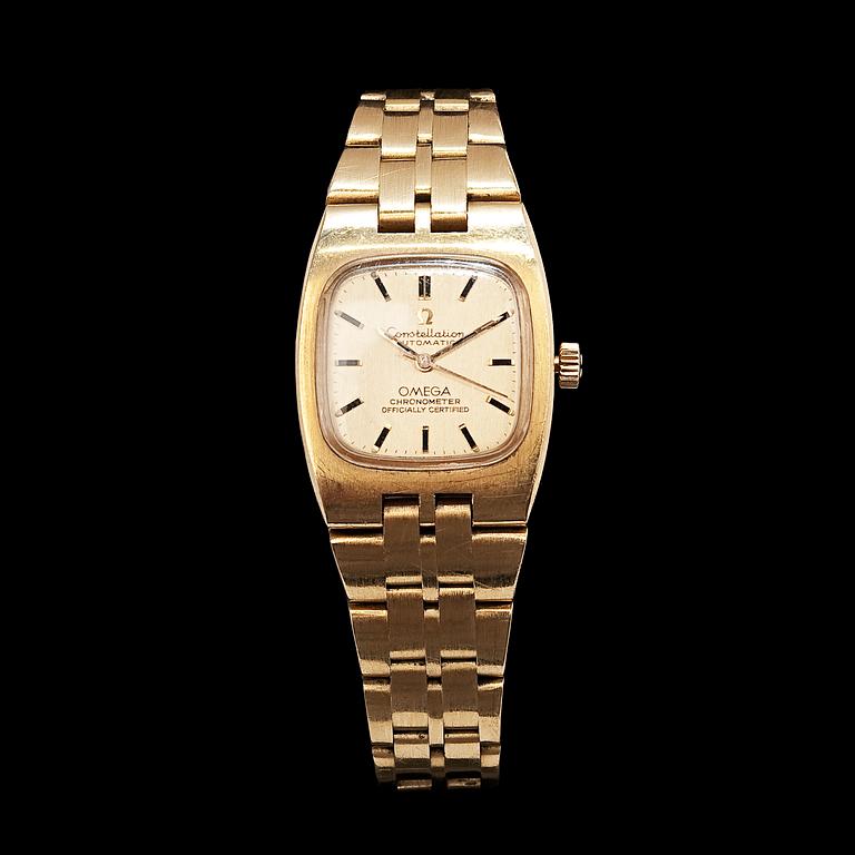 A LADIES WRIST WATCH, Omega Constellation.