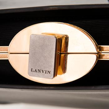 Lanvin Black Leather Vertical Doctor Bag.